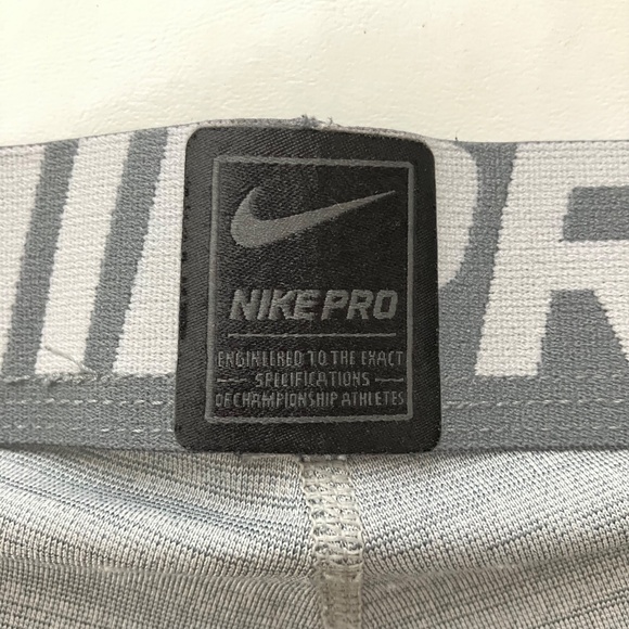 Mens Nike Pro Compression Training Tights Heather Gray Dri-Fit Full Length Large - Picture 14 of 14